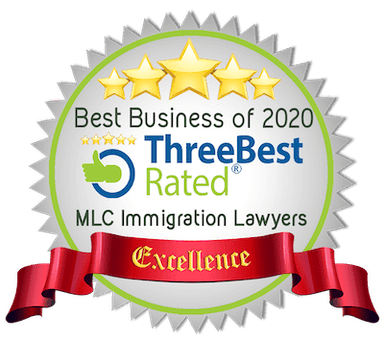ThreeBest Rated - Best Business of 2020 - MLC Immigration Lawyers - Excellence