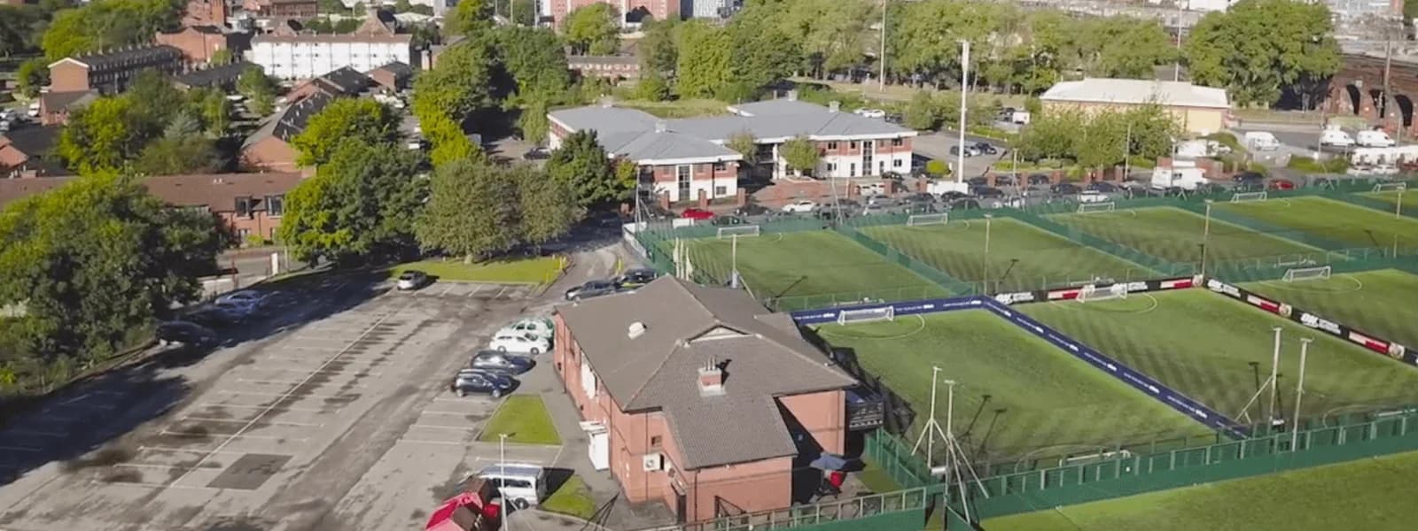 Aerial drone photo of City View House, 5 Union Street, Ardwick, Manchester - MLC's office building