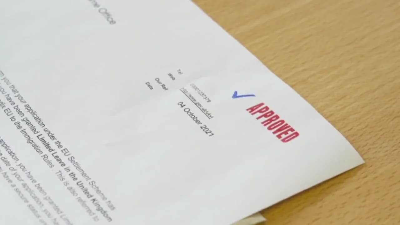A decision letter stamped approved