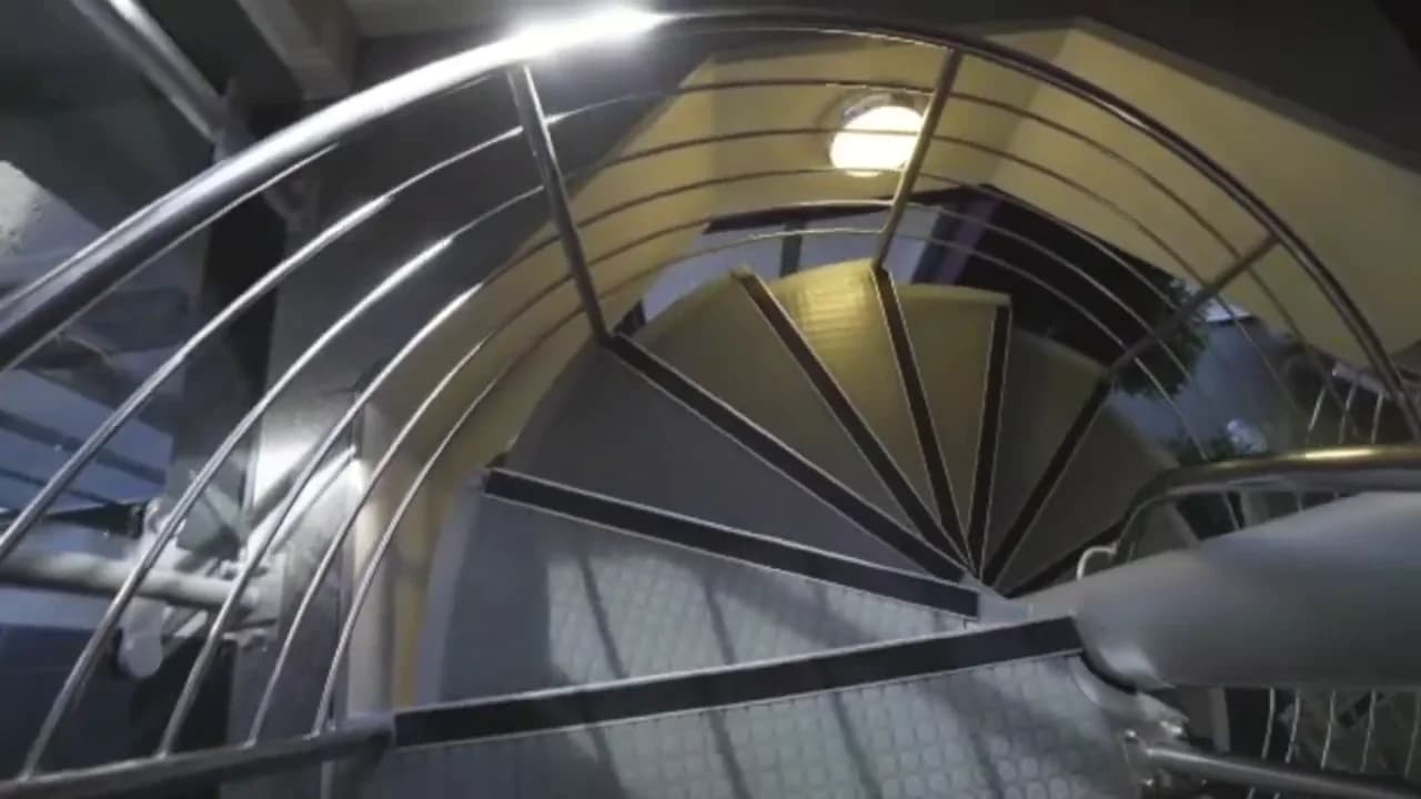 Still from mlc-promo.mp4 @1s - spiral staircase in the office